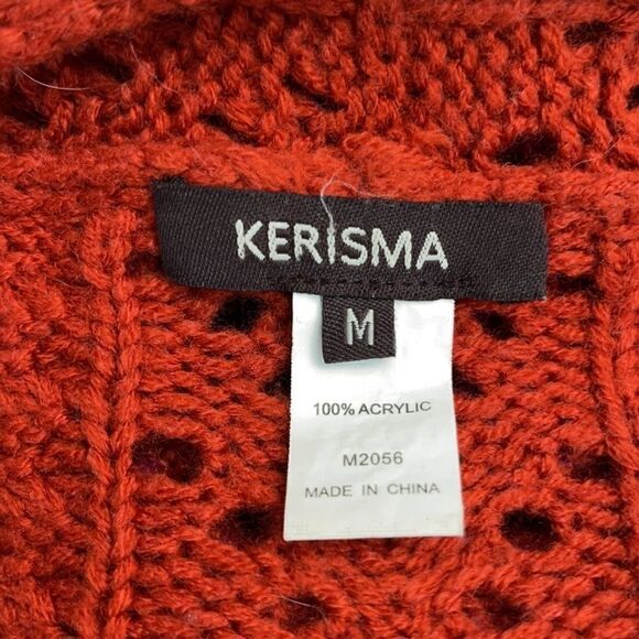 Kerisma Dip Dye Ombre Open Knit Cardigan Sz M - Picture 10 of 10